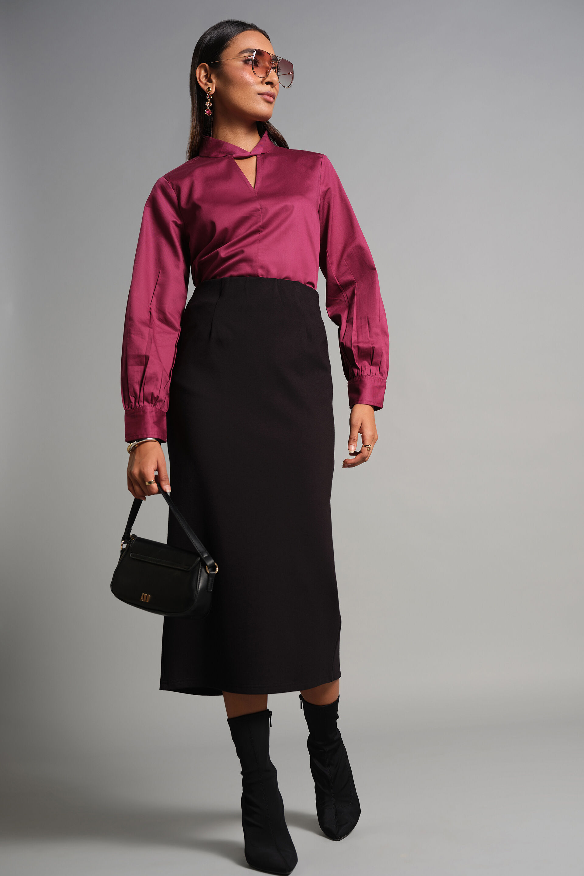 Aleida Magenta Top, Magenta, image 2